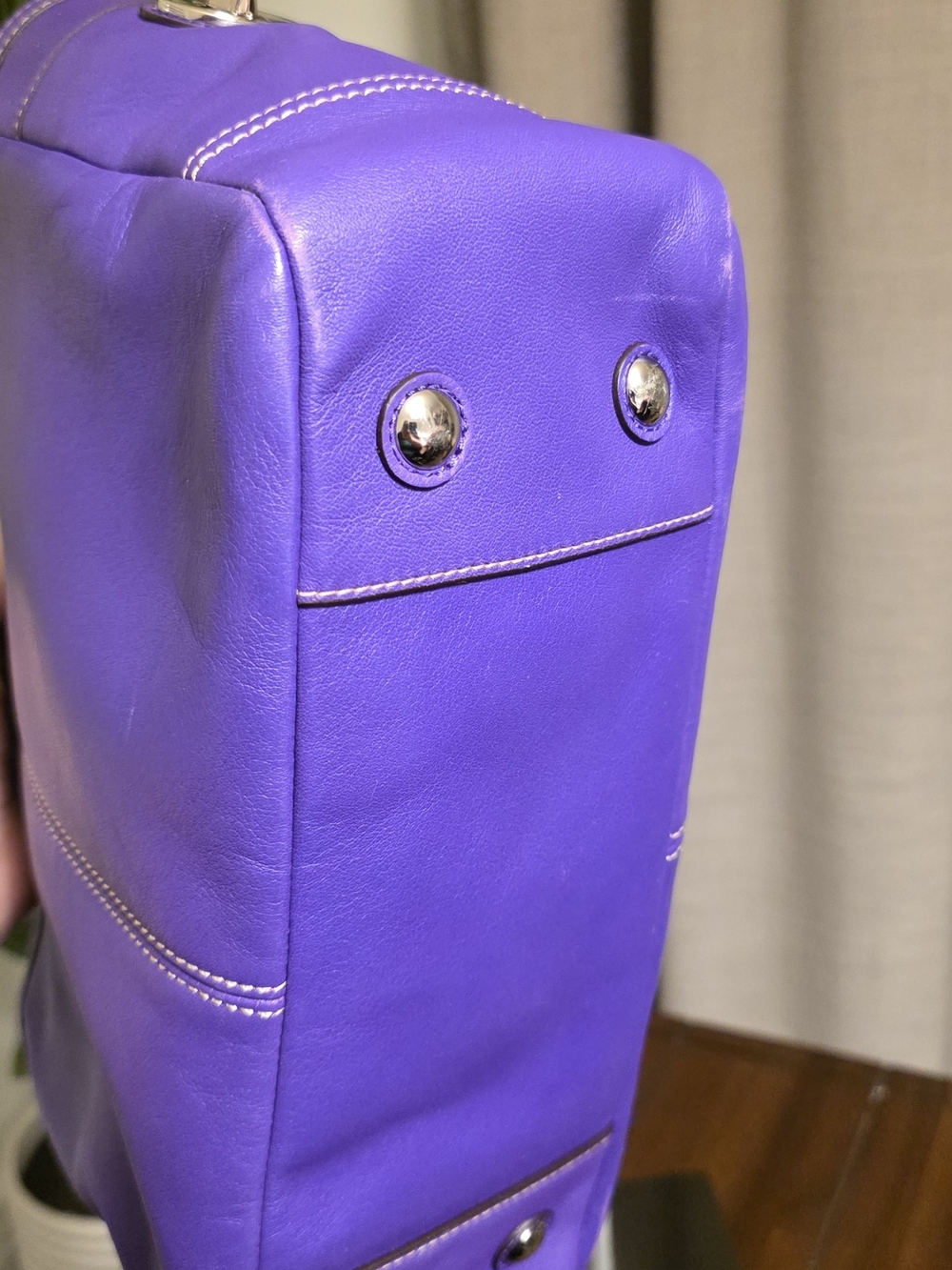 Coach Purple Gallery Tote Z25841 - Picture 9 of 10